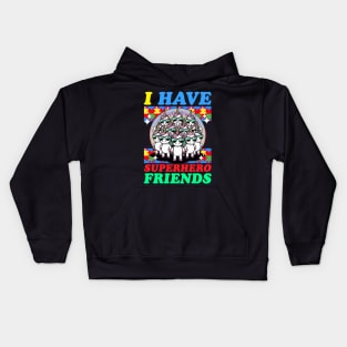 Autism awareness Unicorn - i have superhero friends Kids Hoodie